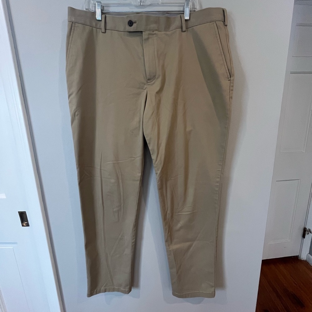 Charles Tyrwhitt Mens Slim Fit Chino Pants Ultimate Non Iron 38Wx 31L Tan Khaki